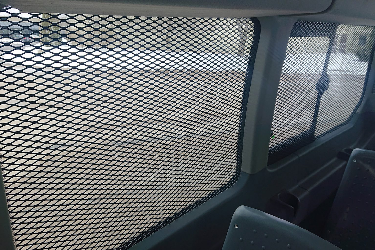 Prisoner Transport van windows