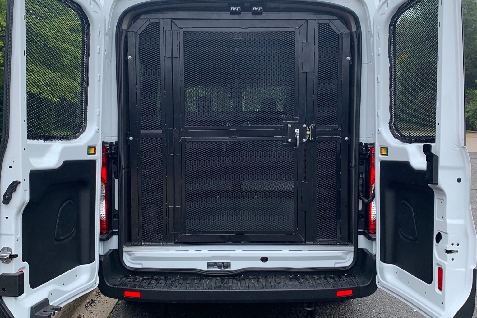 Prisoner Transport van with trunk open